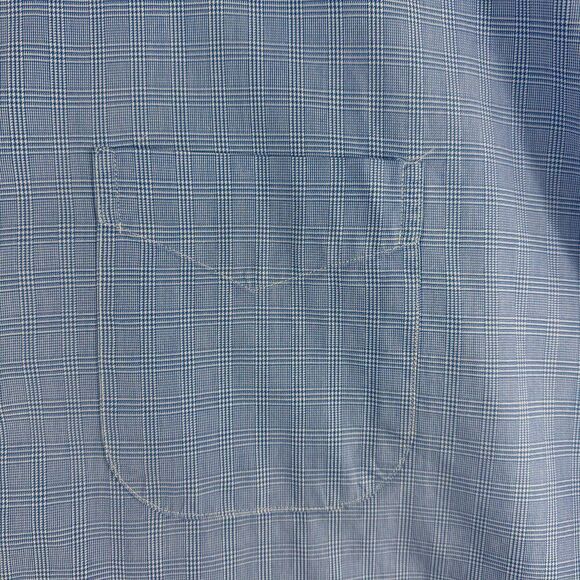 Gitman Bros Dress Shirt Mens 18 34 Blue Plaid Business Casual Preppy Wedding - Picture 3 of 12